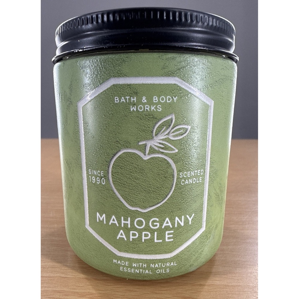 Bath & Body Works Mahogany Apple 1-wick Candle 7 oz NEW